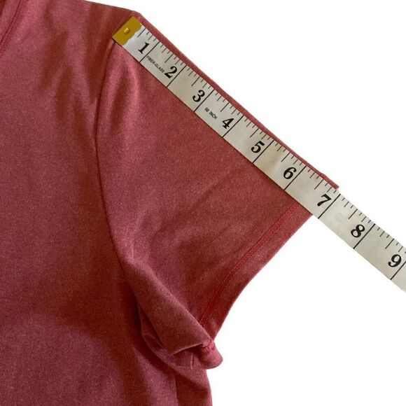 All In Motion Tee Shirt Round Neck Curved Hem Dark Pink Short Sleeves Medium - Picture 6 of 11